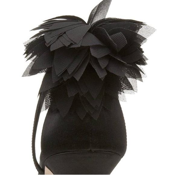 Calvin Klein Olivia Satin Elegant Black Women's Shoe with Floral Detail, Size 10 - Picture 9 of 9